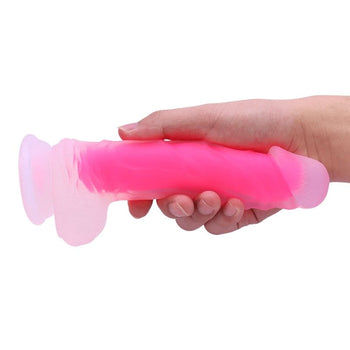 marielove Saugnapfdildo 20cm Dildo der im Dunklen leuchtet